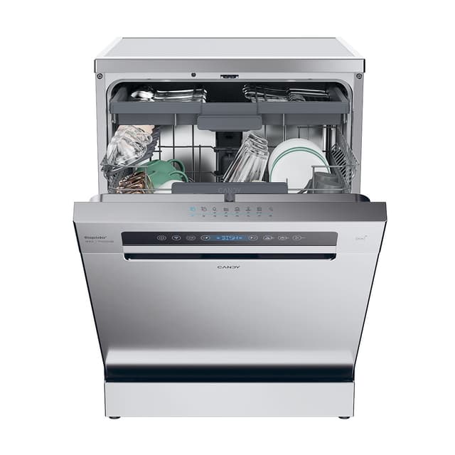 Detalle de Lavavajillas Candy 14 servicios de 60 cm con WiFi y bandeja para cubiertos (CF 4C0F1S, reacondicionado Grado D)