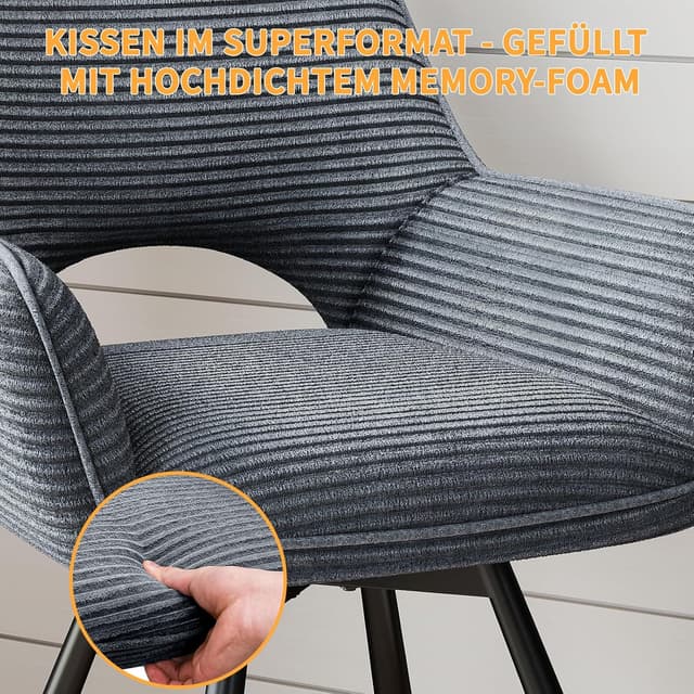 Thumbnail 6 de WAFTING Esszimmerstühle 6er Set 42×45×81 cm