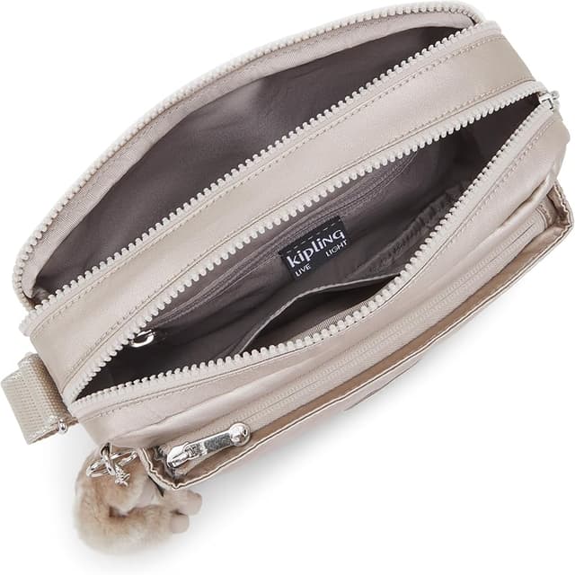 Thumbnail 3 de Kipling Abanu M Bandolera Mediana 💼 - Metallic Glow Plata