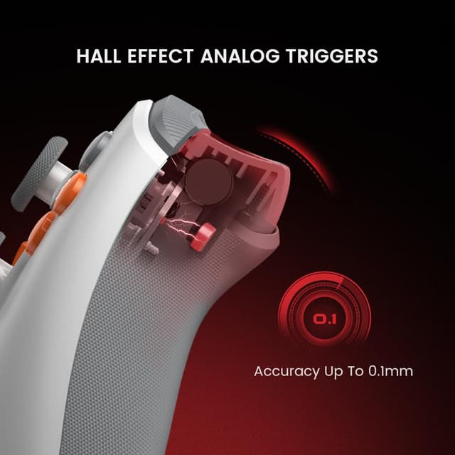 Detalle de GameSir T7 Wired Controller for Xbox Series X|S, Xbox One & Windows 10/11 (Hall Effect) — White