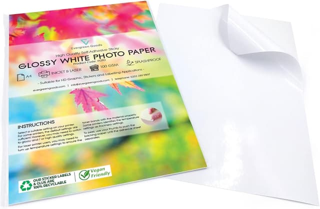 Detalle de EVG A4 glossy photo sticker paper 50 sheets