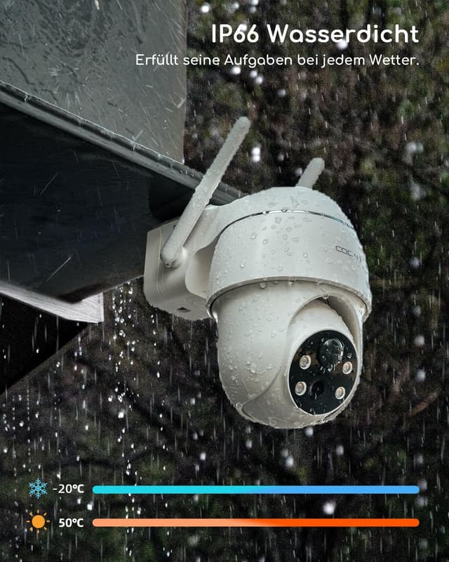 Thumbnail 6 de COOAU 2K Überwachungskamera Akku 355°