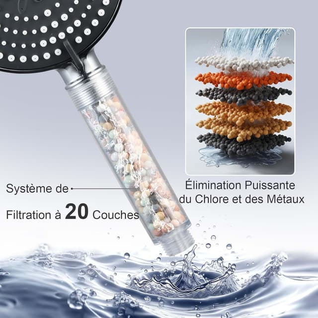 Thumbnail 2 de OFFO Pommeau Douche Anti Calcaire 130 mm