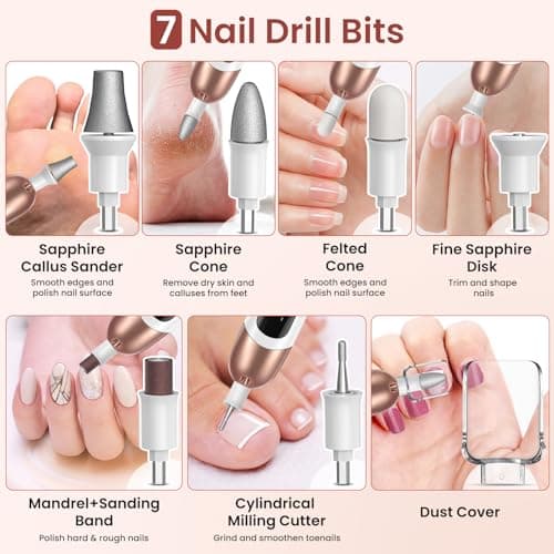 Thumbnail 6 de Torno para Uñas Profesional Recargable con Luz LED 💅