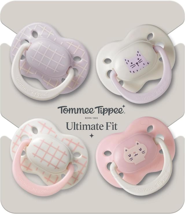 Thumbnail 6 de Tommee Tippee Ultimate Fit Soother (0-6 Months) Orthodontic Dummy, 4 Pack, BPA Free Silicone