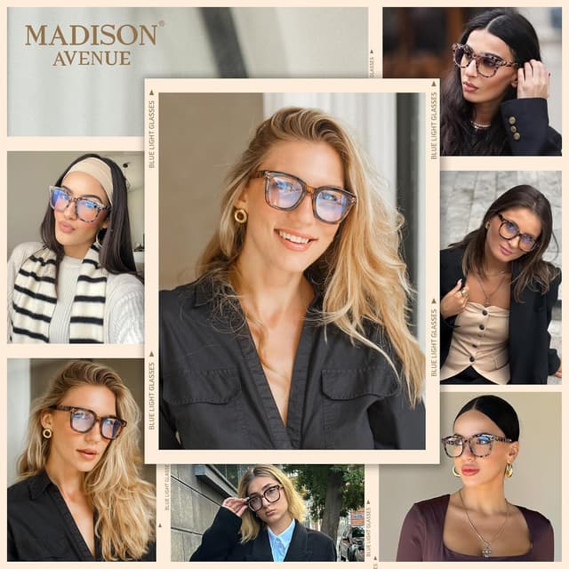 Thumbnail 1 de Madison Avenue Oversize Blue Light Glasses for Women ๐