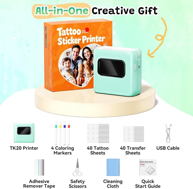 Thumbnail 6 de TATTMUSE Stampante Tatuaggi per Bambini 40 fogli