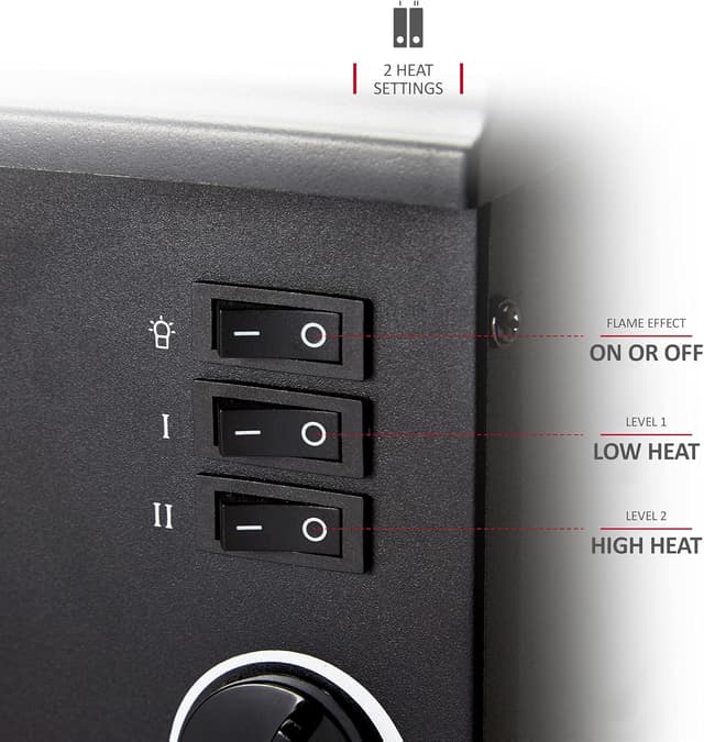 Thumbnail 4 de NETTA Electric Fireplace Stove Heater 1750W