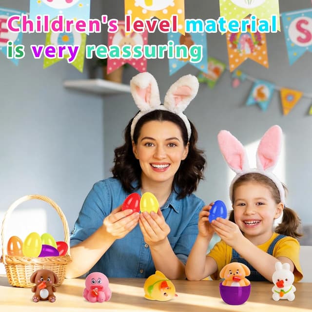 Detalle 2 de Facairzd Ostereier Zugset 12-teilig