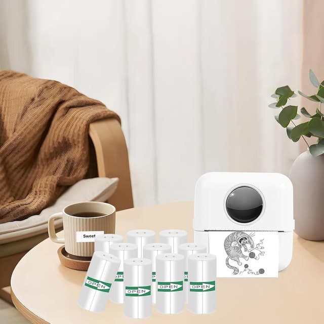 Detalle de Tiusixsy 20 Rollen Mini-Druckerpapier (Thermopapier) 57 x 25 mm für Kinder‑Sofortbildkameras