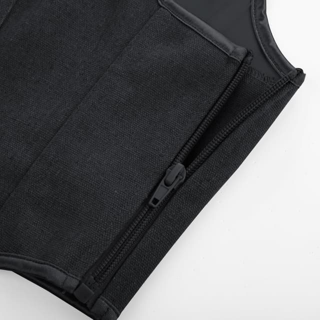 Detalle de SCARLET DARKNESS Damen Renaissance-Korsett „Darkness“ mit Vintage-Lacing und eckigem Ausschnitt