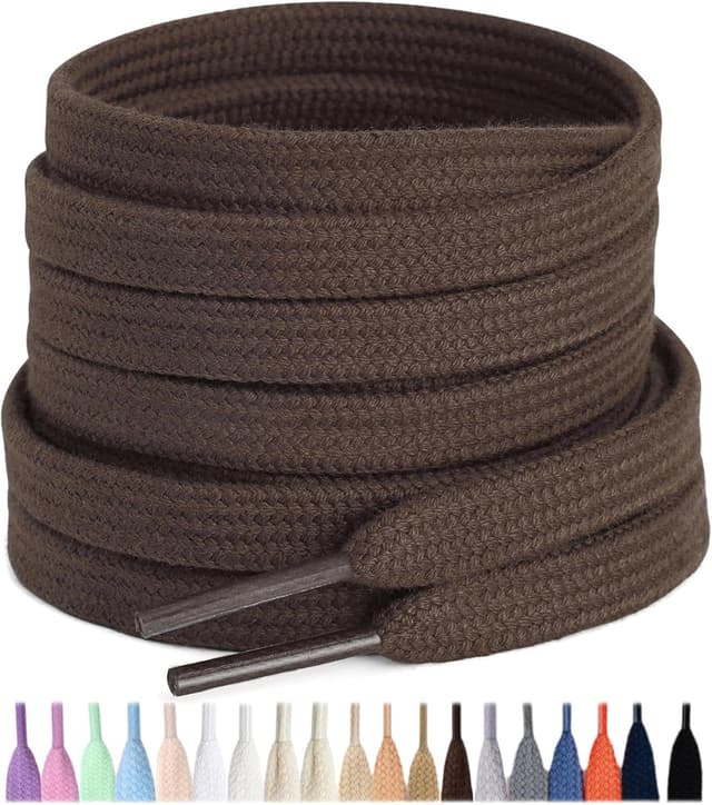 Thumbnail 2 de Stepace Lacets plats 100% coton 8 mm — 2 paires