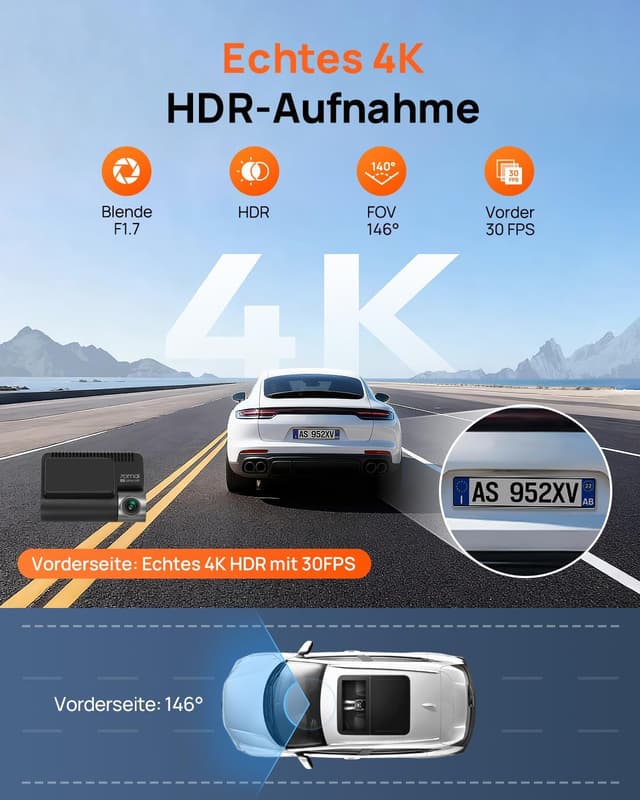 Detalle 2 de 70mai 4K A810S Dashcam vorne mit STARVIS 2 HDR