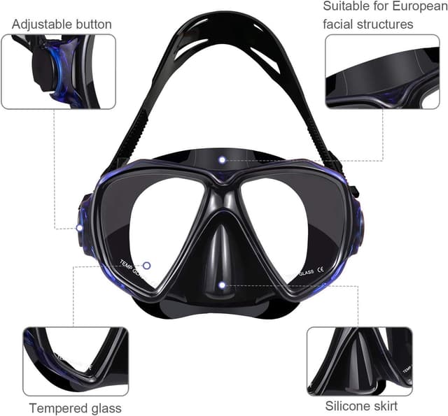 Thumbnail 3 de Dorlle Schnorchelset mit Taucherbrille, 3-Kanal Dry Schnorchel 💧🤖
Dorlle Schnorchelset mit Taucherbrille, 3-Kanal Dry Schnorchel 💧