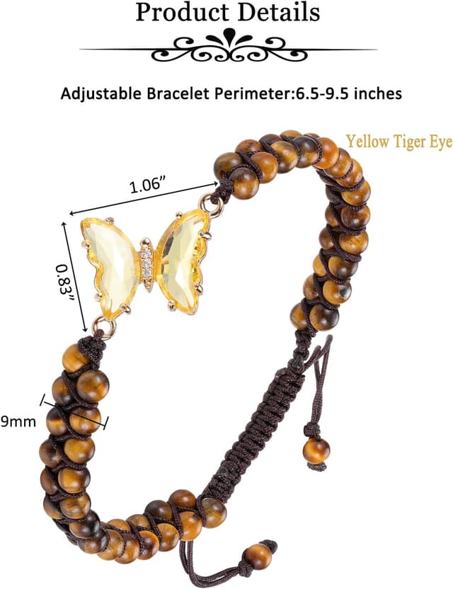 Detalle de Crystal Butterfly Bracelet 4mm Beads