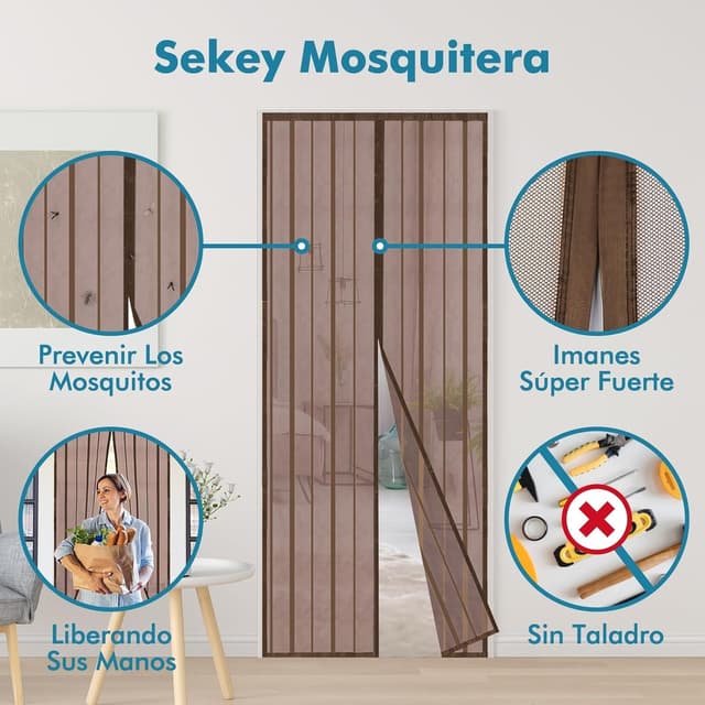 Thumbnail 1 de Sekey Cortina Magnética 110x220 cm para Puertas