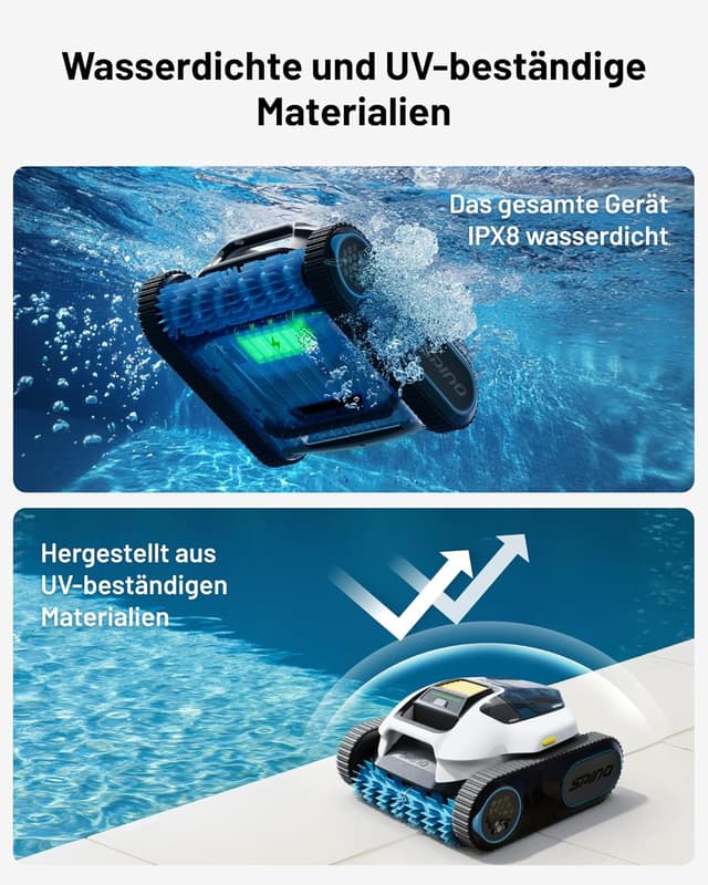 Thumbnail 6 de (2026 Neues) Spino E1 Poolroboter für Wand & Boden – kabelloser Poolsauger mit App-Steuerung und SmartArc Navigation
