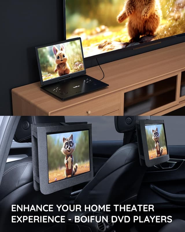 Thumbnail 4 de Boifun 16.9" Portable DVD Player 6 hrs battery 📀