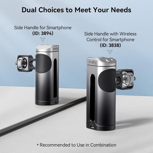 Thumbnail 6 de SMALLRIG Poignée latérale 3838 avec démarrage/arrêt d’enregistrement sans fil et cold shoe