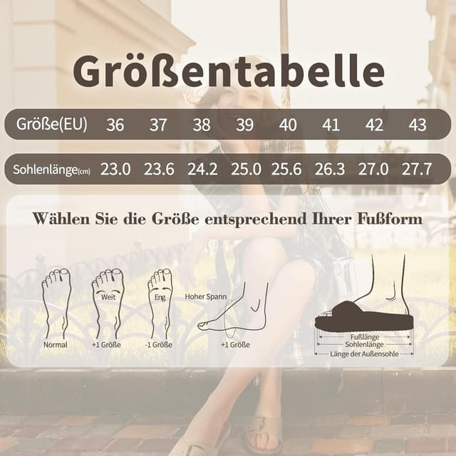 Detalle 2 de Pantoletten Damen Sandalen flach