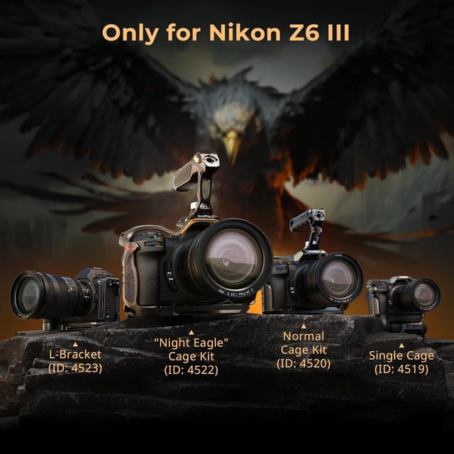 Detalle 2 de SMALLRIG Kit de cage pour Nikon Z6III avec poignée supérieure, serre-câble et plaque Arca 4520