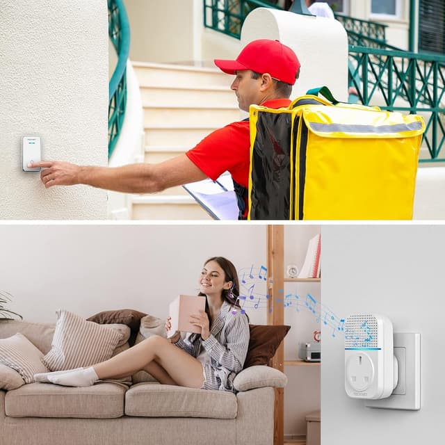 Thumbnail 6 de TECKNET Self-Powered Doorbell 1300 ft 🔔