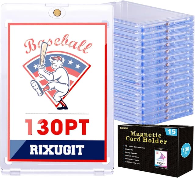 Thumbnail 6 de 20-Pack 100pt One Touch Magnetic Card Holders (Magnetic Baseball Card Holders) with UV Protection