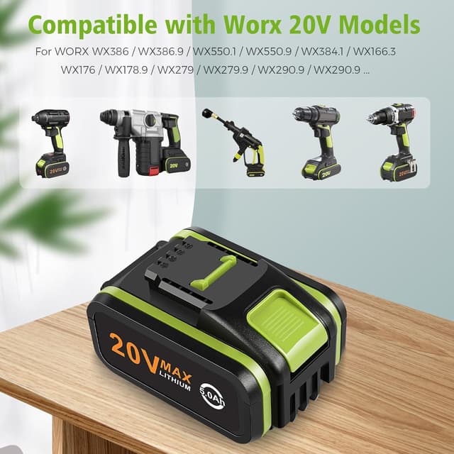 Thumbnail 6 de Worx 20V 5.0Ah Battery