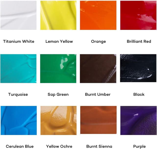 Detalle de Mont Marte acrylic paint set 12 x 500ml