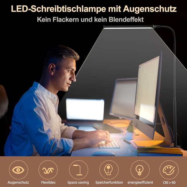 Detalle 2 de LIBORA Schreibtischlampe 3 Farben