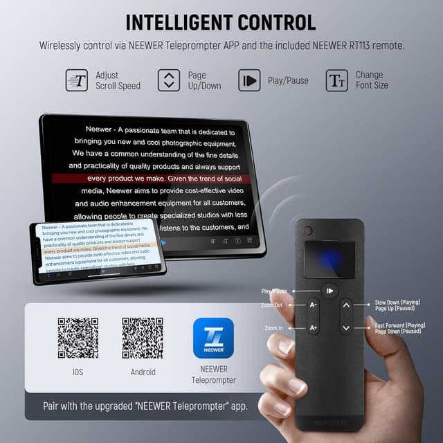 Thumbnail 4 de NEEWER Teleprompter X14 II 14" beamsplitter for cameras