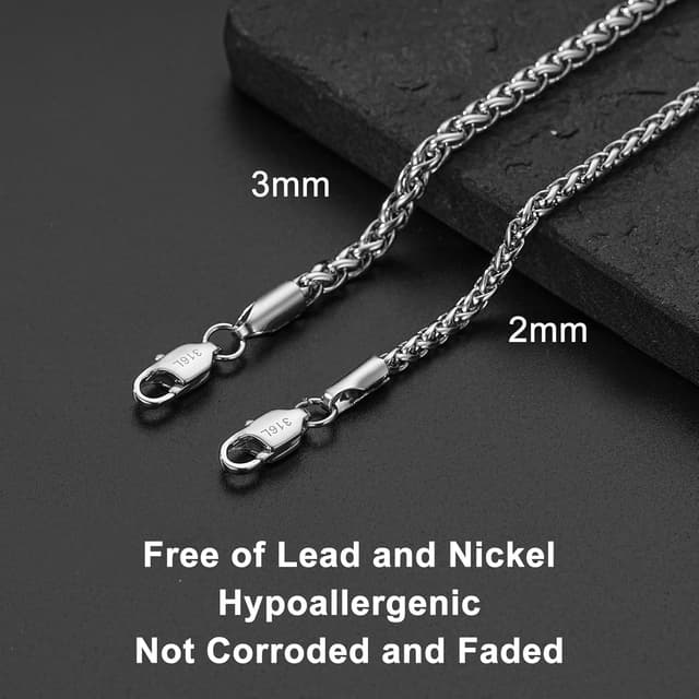 Thumbnail 3 de Esmoly Collana Uomo Catenina Acciaio 316L 20