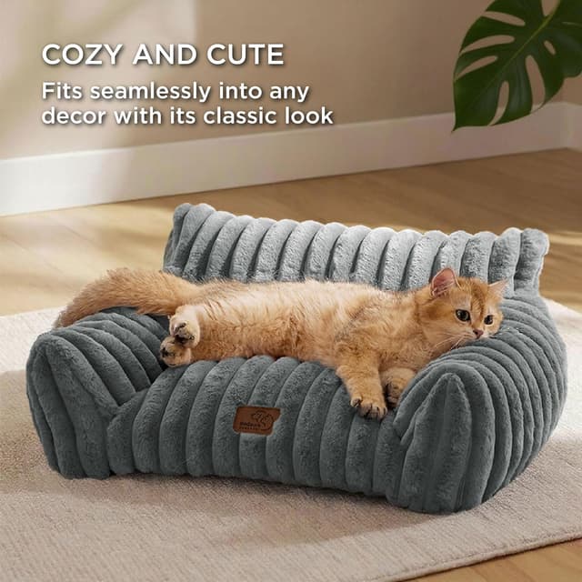 Detalle 2 de Bedsure Washable Cat Sofa Bed 61x46x25cm