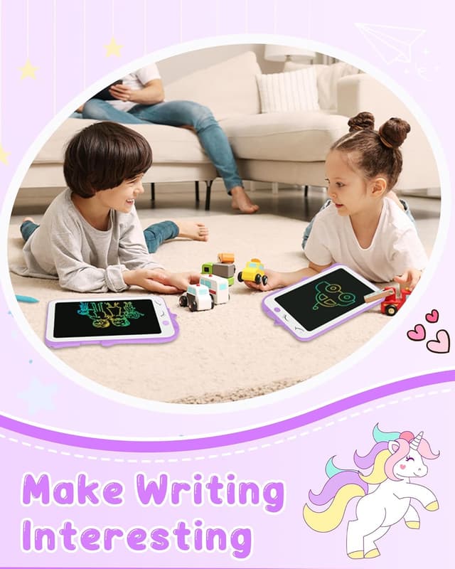 Detalle de Tablette dessin enfant licorne (tableau magique effaçable) 8,5 pouces