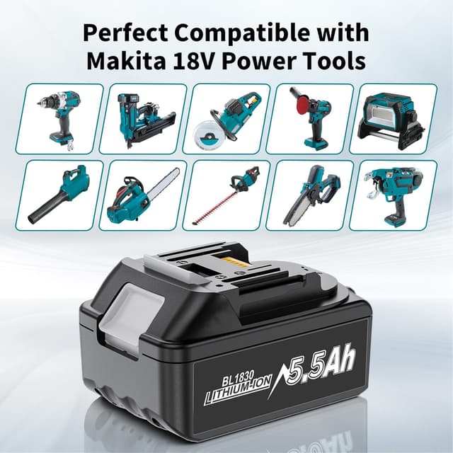 Thumbnail 5 de Makita 18V Battery 5500mAh 2-Pack