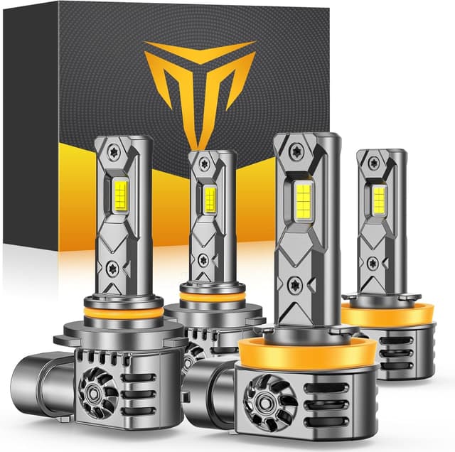 Detalle de Termitor H11 9005 Light Bulbs Combo (9005/H11 + 1:1 Mini H8/H9/HB3) 6500K, Pack of 4