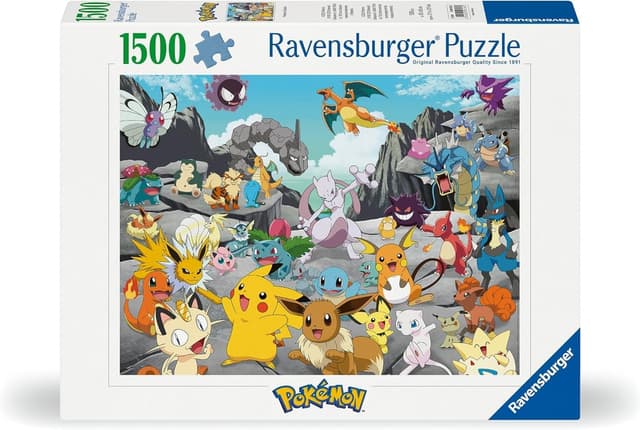 Detalle de Ravensburger Puzzle Pokémon Classici 1500 pezzi (80 x 60 cm) per adulti, +14 anni