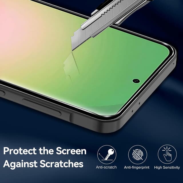 Detalle 2 de ivoler 3 in 1 Case for Samsung Galaxy A56 5G with Tempered Glass (Military Protection) – Black