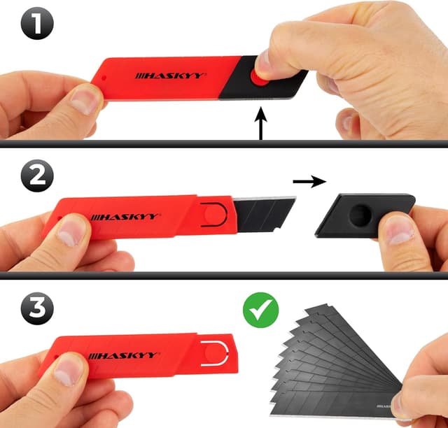 Thumbnail 3 de HASKYY Cuttermesser Ersatzklingen 50 Stück 18mm