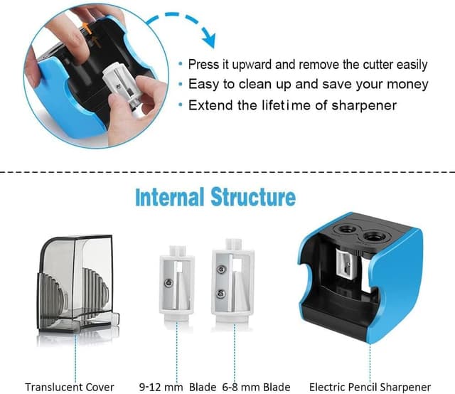 Thumbnail 3 de Oladwolf Elektrischer Anspitzer Zwei Löcher
