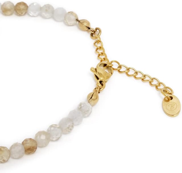 Detalle 2 de BERGERLIN Echtes Citrin Perlenarmband 17–21cm