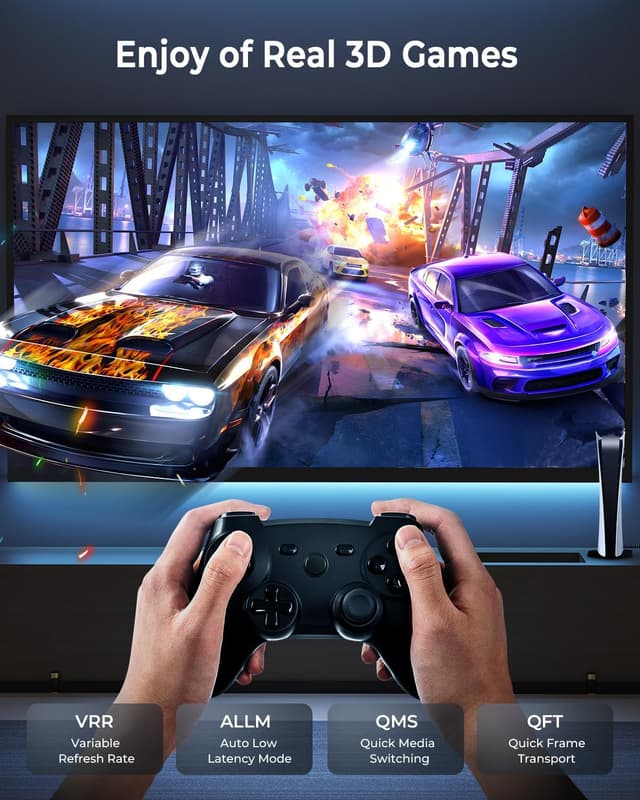 Detalle 2 de CABNEER HDMI 2.1 Kabel 0,5 m, 48 Gbit/s