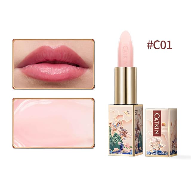 Detalle 2 de CATKIN Lippenbalsam Natürliche getönte Lippenpflege Classic mit Vitamin E, 3,5 g (2 Stück, Farbtöne 01+06)