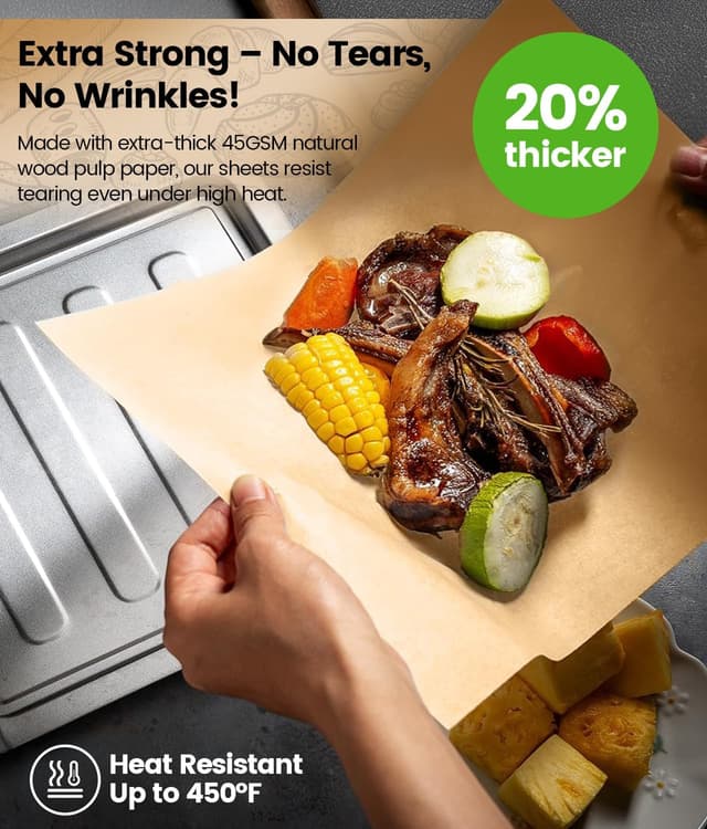 Detalle 2 de Unbleached Parchment Paper Sheets 12x16