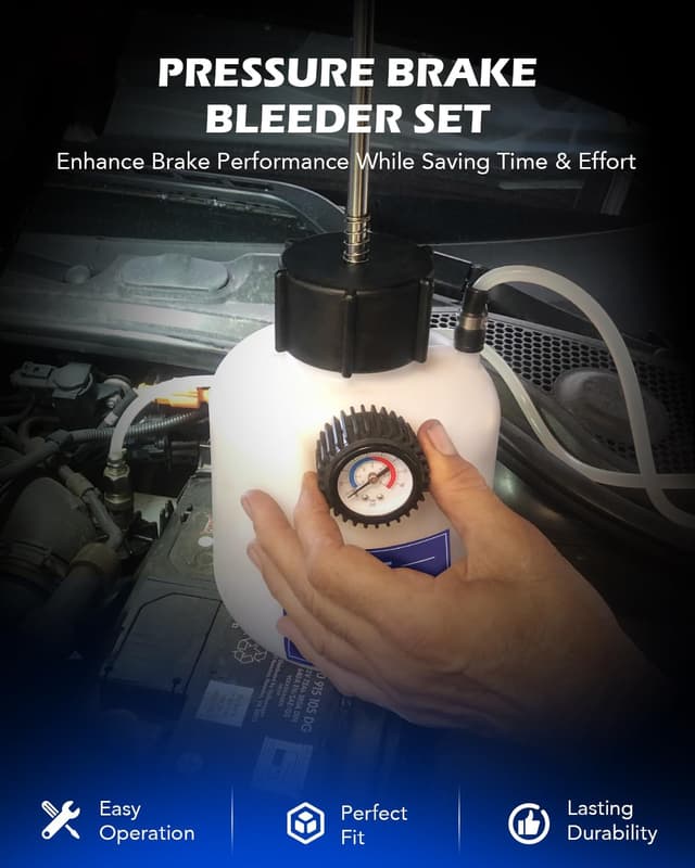 Detalle de Orion Motor Tech Pressure Bleeder (2.5L) with 50.7mm Adapter for 1-Person Brake Fluid Bleeding