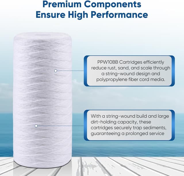 Thumbnail 5 de PUREPLUS 5 Micron 10 x 4.5 Sediment Filter 4-pack