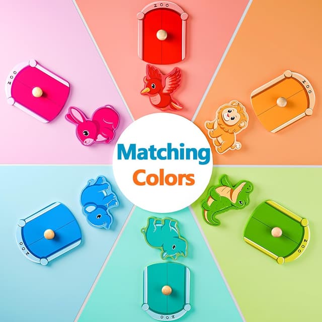 Detalle de SYHLN Animal Peg Puzzle 1–3 Years Wooden Toys