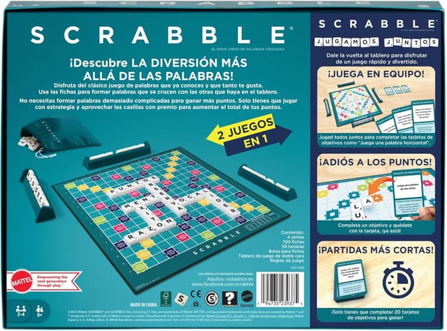Thumbnail 3 de Mattel Games Scrabble 2 en 1 🧩 - Diversión familiar garantizada