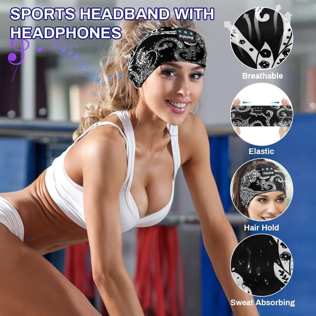 Detalle 2 de flintronic Schlafkopfhörer Bluetooth Stirnband