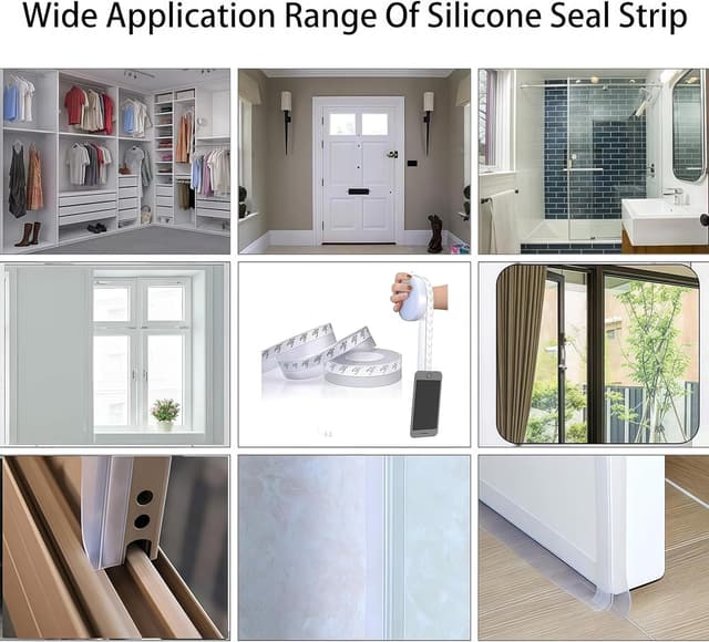 Thumbnail 6 de Silicone Seal Door Strip Bottom 8m (35mm) 🚪